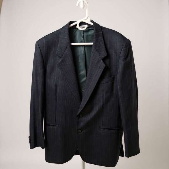 Saint Laurent Other - Vintage Yves Saint Laurent YSL 46S* Men's Navy Blue Stripe Dinner Jacket Blazer